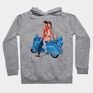 Vespa Couple Hoodie